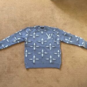 Louis Vuitton Blue and White Sweatshirt